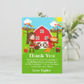 Carte De Remerciements Automne Barnyard Anniversaire Brown Coiffeuse (Debout devant)