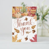 Carte De Remerciements Automne Enchantée Magique Automne automne (Debout devant)