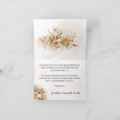 Carte de remerciements Automne Eucalyptus Mariage (Intérieur)