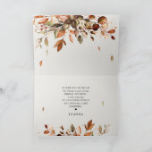 Carte De Remerciements Automne Feuilles Rustique Pays Fête des mariées La (Intérieur)