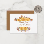 Carte de remerciements Automne Leaves (Devant/Arrière en situation)