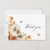 Carte De Remerciements Automne Mariage rustique (Devant)