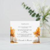 Carte De Remerciements Automne Nature Automne mariage paysage (Debout devant)