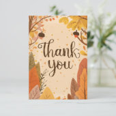 Carte De Remerciements Automne Russe Citrouille Automne automne (Debout devant)