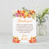 Carte De Remerciements Autumn Fall Harvest Birthday (Debout devant)