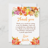 Carte De Remerciements Autumn Fall Harvest Birthday (Devant)