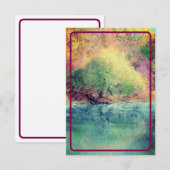 Carte De Remerciements Autumn River with Maroon Border- Blank Card (Devant / Derrière)