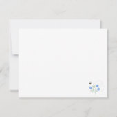 Carte de remerciements aux abeilles et aux fleurs  (Dos)