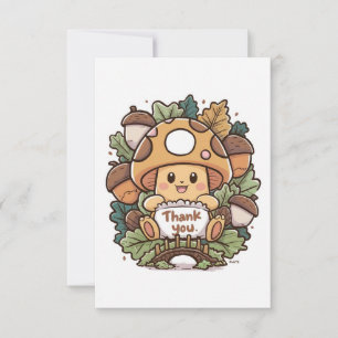 Carte de remerciements aux champignons de bois mig