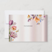 Carte de remerciements aux fleurs de printemps col (Dos)