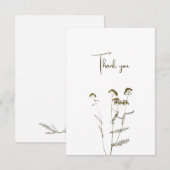 Carte de remerciements aux fleurs sauvages (Devant / Derrière)