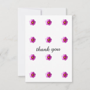 carte de remerciements aux fleurs violettes