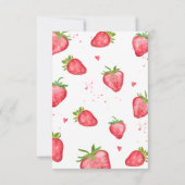 Carte de remerciements aux fraises (Dos)