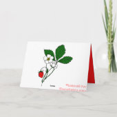 Carte de remerciements aux fraises rouges (Dos)