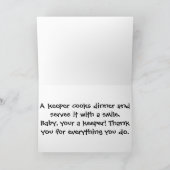 Carte De Remerciements Aux spaghetti d'amour (Intérieur)