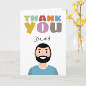 Carte de remerciements Avatar personnalisé (Fleur jaune)
