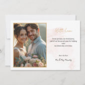 Carte De Remerciements Avec amour - Aquarelle transparente photo avec élé (Dos)