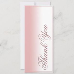 Carte de remerciements avec dégradé rose, écriture