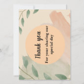 Carte de remerciements avec élément arrière - plan (Devant)