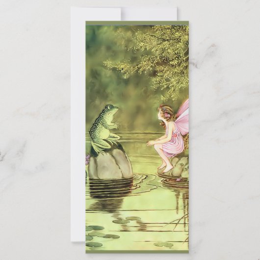 Carte de remerciements avec Fairy et Frog (Devant)