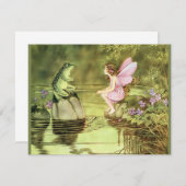 Carte de remerciements avec Fairy et Frog (Devant / Derrière)