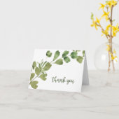 Carte de remerciements avec Feuilles de géranium W (Fleur jaune)