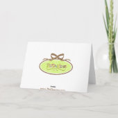 Carte de remerciements, avec girafe (Dos)