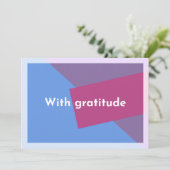 Carte De Remerciements "Avec gratitude" (Debout devant)