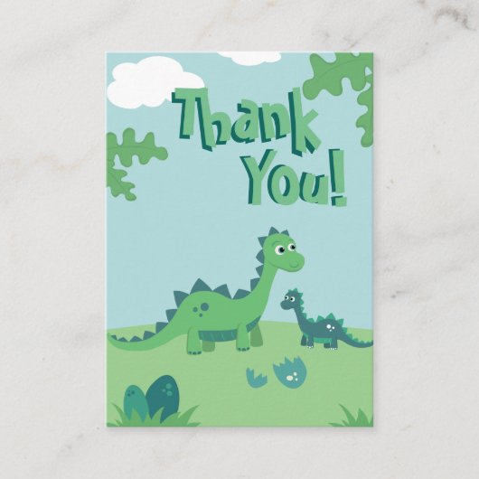 Carte de remerciements avec la maman et le gosse (Devant)