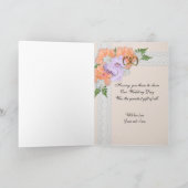 Carte de remerciements avec l'élégance florale de (Intérieur)