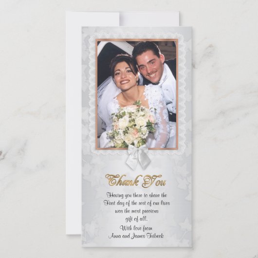 Carte de remerciements avec photo (Devant)