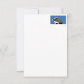 Carte de remerciements avec photo d'aigle & Ecritu (Dos)