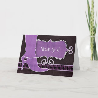 Carte de remerciements avec plaisir Purple Boitier