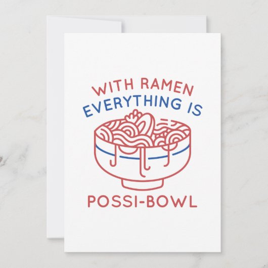 Carte De Remerciements Avec Ramen Tout Est Possi-Bowl (Devant)