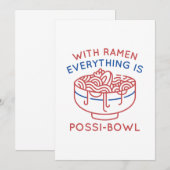 Carte De Remerciements Avec Ramen Tout Est Possi-Bowl (Devant / Derrière)