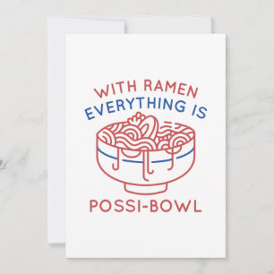 Carte De Remerciements Avec Ramen Tout Est Possi-Bowl
