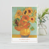 Carte de remerciements avec van Gogh Sunflowers (Debout devant)