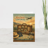 Aventure de retraite avec valise de voyage vintage