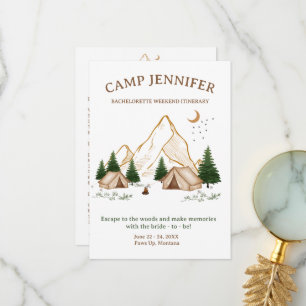 Carte De Remerciements Aventure de week-end de camp de jeunes filles
