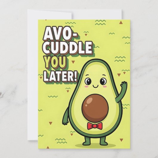 Carte De Remerciements Avo-Cuddle You Later cute avocado pun gift fruit (Devant)