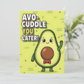 Carte De Remerciements Avo-Cuddle You Later cute avocado pun gift fruit (Debout devant)