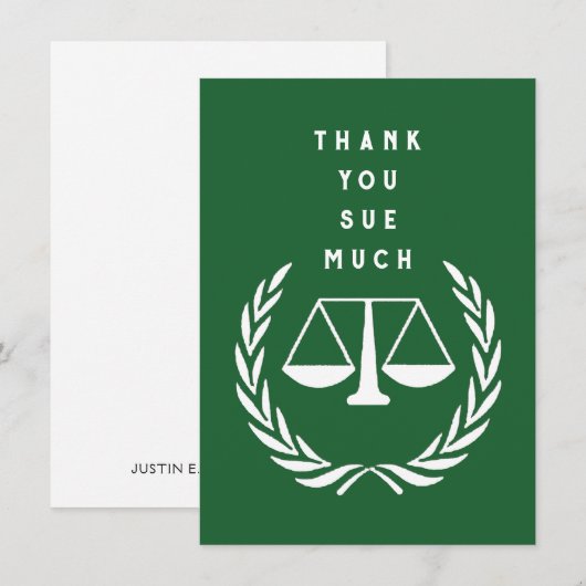 Carte De Remerciements Avocat créatif (Devant / Derrière)