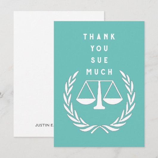 Carte De Remerciements Avocat créatif (Devant / Derrière)