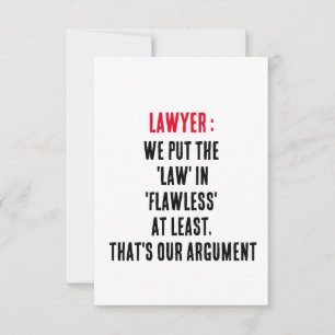 Carte De Remerciements Avocat Nous avons mis la "loi" dans "impeccable" a
