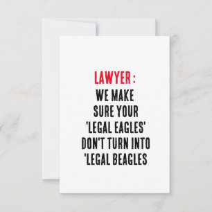 Carte De Remerciements Avocat Nous nous assurons que vos "aigles légaux"