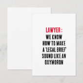 Carte De Remerciements Avocat Nous savons comment faire un "dossier jurid (Devant / Derrière)