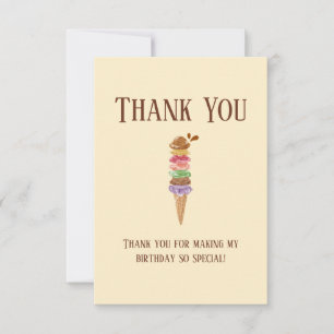Carte De Remerciements Avoir Un Anniversaire Sucré