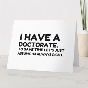 CARTE DE REMERCIEMENTS AVOIR UN DOCTORAT