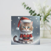 Carte De Remerciements Avoir un Noël parfait ~ Meow ^-^ (Debout devant)