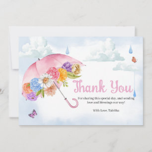 Carte De Remerciements Avril Les douches apportent le Baby shower de mai